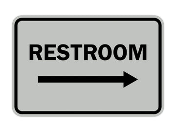 Signs ByLITA Classic Framed Restroom Directional Right Arrow